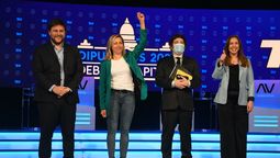 Elecciones 2021. Leandro Santoro, Myriam Bregman, Javier Milei y María Eugenia Vidal, durante el debate de candidatos a diputados por la Ciiudad (Foto: Télam). Elecciones 2021. Leandro Santoro, Myriam Bregman, Javier Milei y María Eugenia Vidal, durante el debate de candidatos a diputados por la Ciiudad (Foto: Télam).