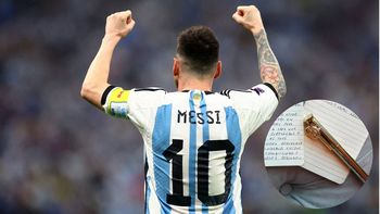 El detalle de la lapicera con la que Messi escribió su carta de despedida de la Selección