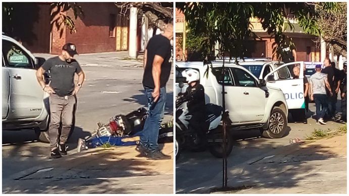 Un funcionario persiguió y frenó a un motochorro que luego fue detenido por la Policía