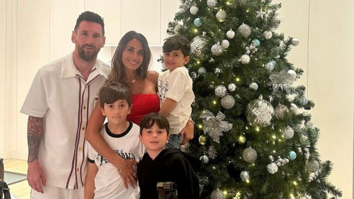 Los campeones del mundo festejaron la Navidad a puro recuerdo de Qatar (Instagram: Lionel Messi).