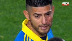 Carlos Zambrano volvió al segundo tiempo con la cara golpeada. Carlos Zambrano volvió al segundo tiempo con la cara golpeada.