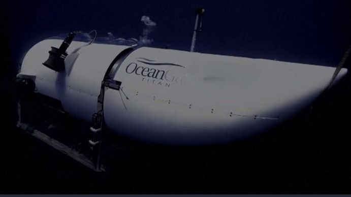 El submarino se extravió cuando visitaba los restos del Titanic. (Foto: Captura de TV)