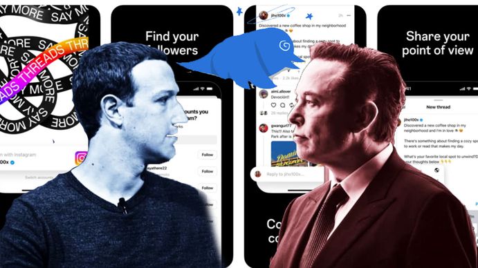 Threads la app que lanzó Zuckerberg para desbancar a Twitter en el mundo. (Foto: A24.com)