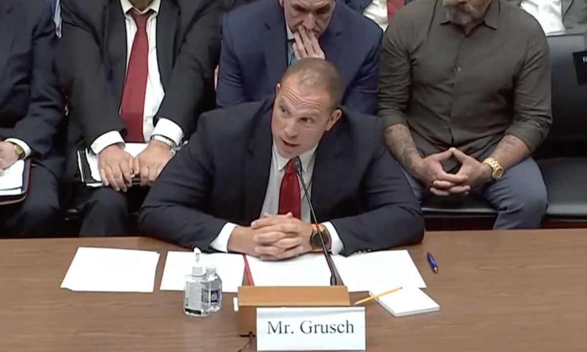 El exagente David Grusch, ante la Cámara de Representantes de Estados Unidos (Foto: captura de video). El exagente David Grusch, ante la Cámara de Representantes de Estados Unidos (Foto: captura de video).
