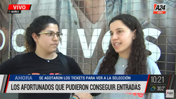 Comenzó el canje de entradas en el Monumental para ver a la Selección Argentina ante Panamá (Foto: captura A24). Comenzó el canje de entradas en el Monumental para ver a la Selección Argentina ante Panamá (Foto: captura A24).
