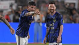 ¿La cábala? Lionel Messi y Rodrigo De Paul hicieron uno de sus rituales en la previa del partido de la Selección
