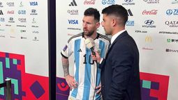 Lionel Messi y el periodista Gastón Edul Lionel Messi y el periodista Gastón Edul