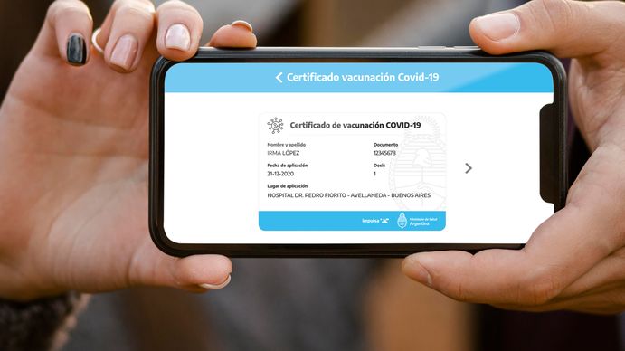 Argentina lanzó el pasaporte sanitario Argentina lanzó el pasaporte sanitario