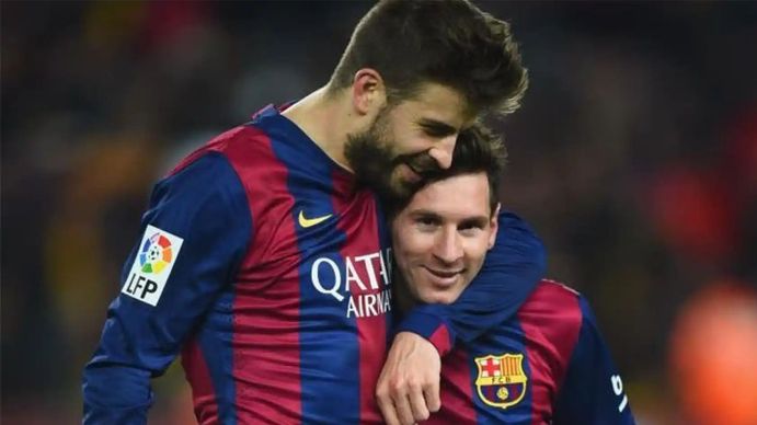 Gerard Piqué y Lionel Messi - Barcelona