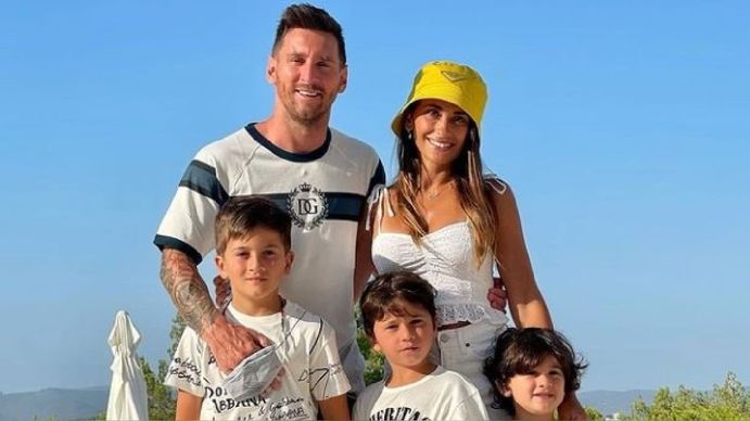 Lionel Messi y su familia 