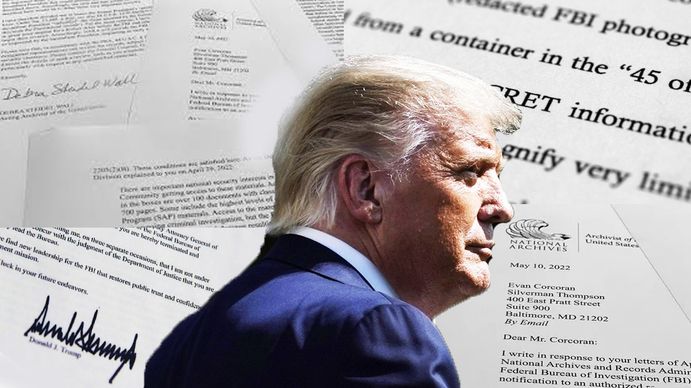 Donald Trump enfrenta 7 cargos federales que pueden poner en riesgo su candidatura presidencial para 2024. (Foto: A24.com)