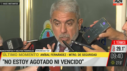 Aníbal Fernández ratificó su postura sobre el narcotráfico en Rosario: Si tras 20 años estamos trabajando fuerte es porque vencieron (Foto: captura A24). Aníbal Fernández ratificó su postura sobre el narcotráfico en Rosario: Si tras 20 años estamos trabajando fuerte es porque vencieron (Foto: captura A24).