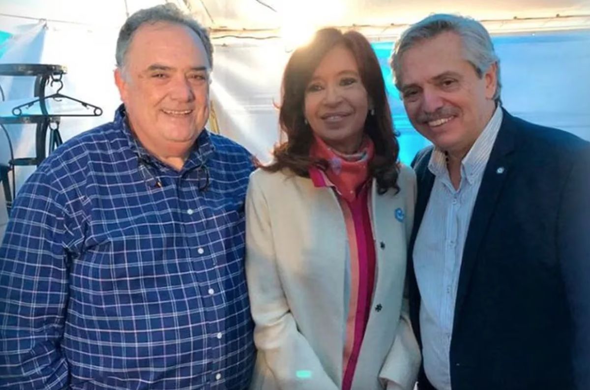 Eduardo Valdés, Cristina Kirchner y Alberto Fernández.