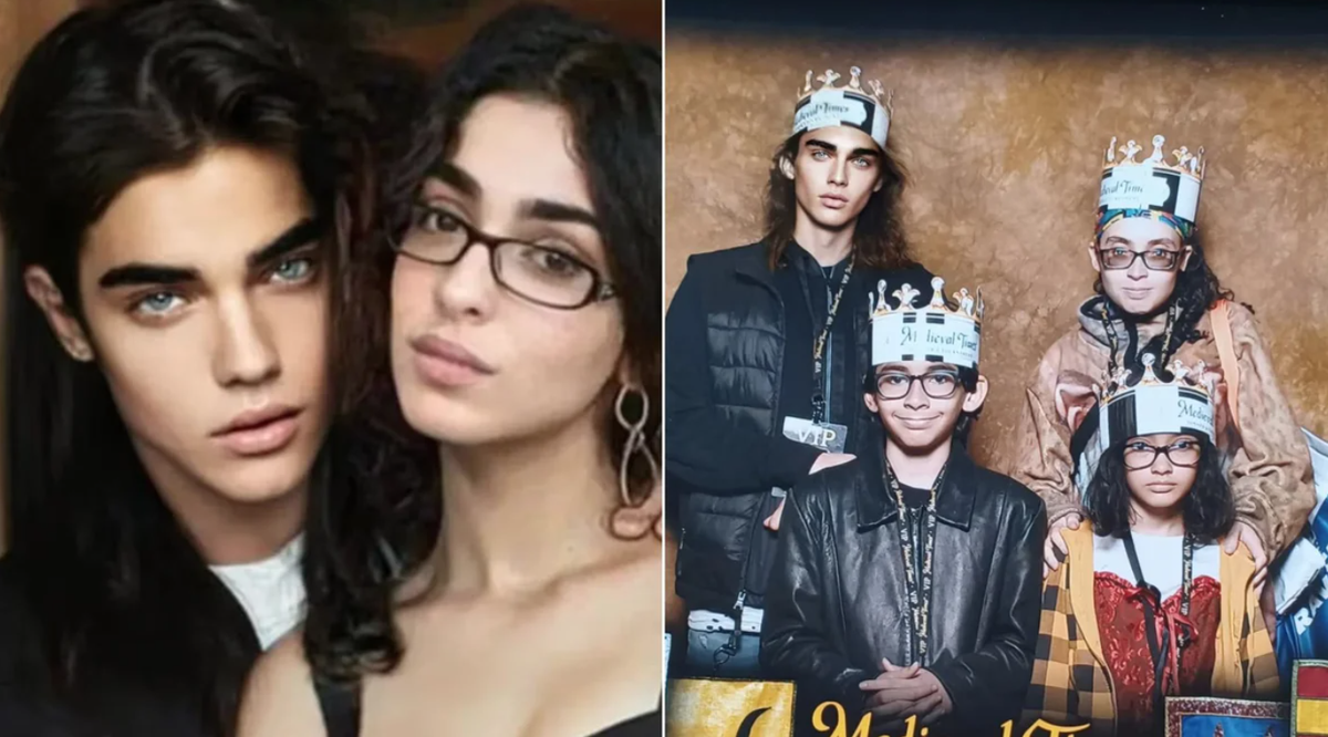 Rosanna posa al lado de su pareja virtual y a sus dos hijos. Rosanna posa al lado de su pareja virtual y a sus dos hijos.