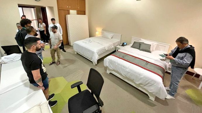 Empleados de la AFA visitaron las instalaciones de la Universidad de Qatar