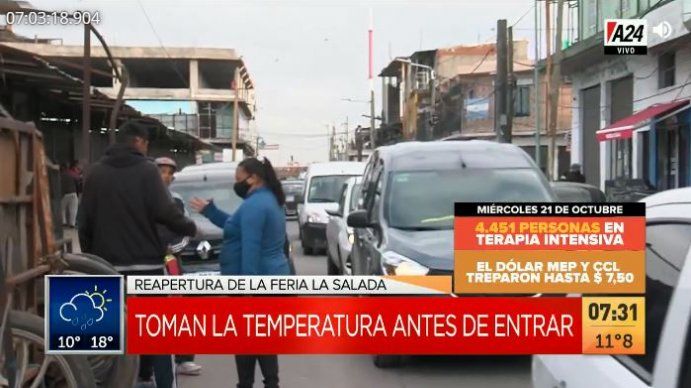 Así reabrió la feria de La Salada bajo un estricto protocolo