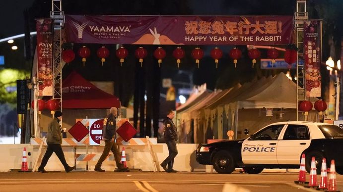 El lugar donde fue el tiroteo tras las celebraciones del Año Nuevo chino. (Foto: AP) 