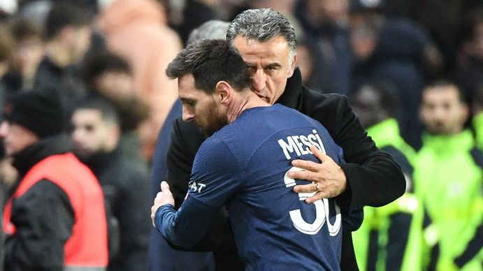 Christophe Galtier volvió a elogiar a Lionel Messi. (Foto: AFP)