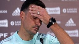 La preocupación de Lionel Scaloni. La preocupación de Lionel Scaloni.