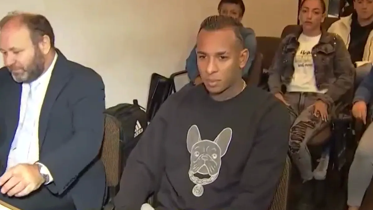 Sebastián Villa, futbolista de Boca Juniors, en tribunales.