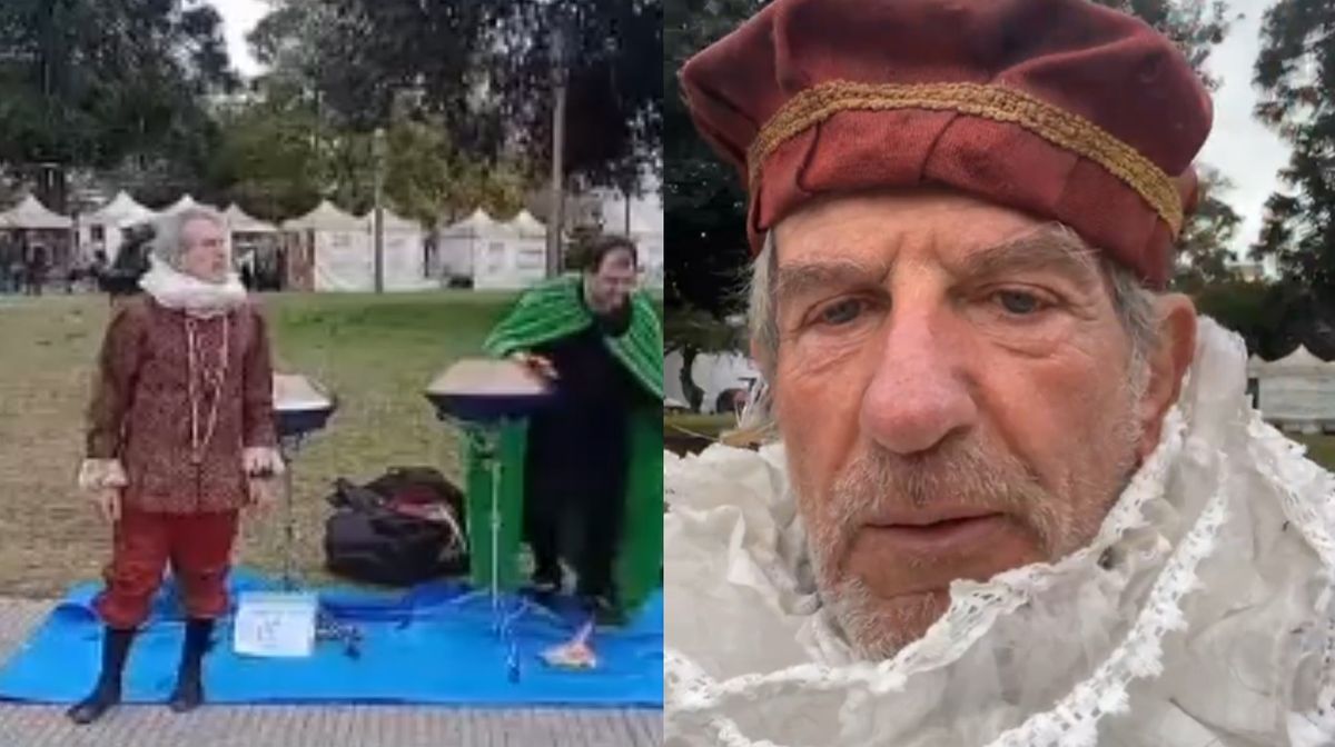 Pablo Alarcón contó cuánto dinero gana actuando a la gorra en una plaza Pablo Alarcón contó cuánto dinero gana actuando a la gorra en una plaza
