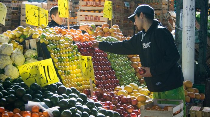 El precio de las frutas y verduras