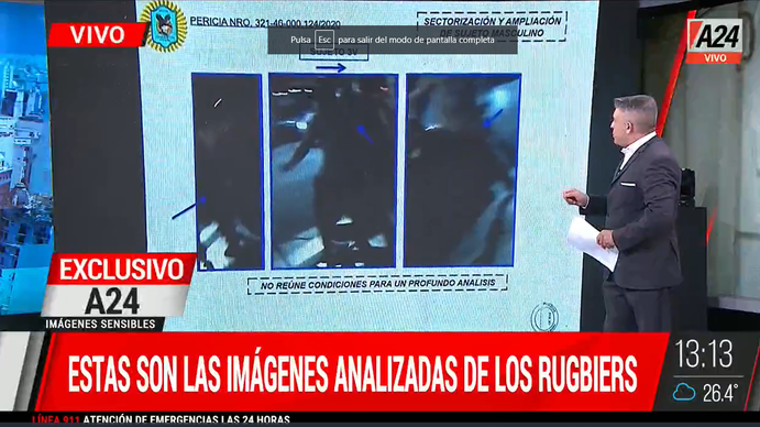 Exclusivo A24: así analizaron los videos para identificar a los rugbiers. (Foto: captura A24)