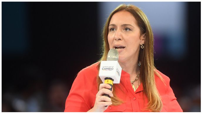 María Eugenia Vidal desmintió que esté distanciado del precandidato a presidente Horacio Rodríguez Larreta (Foto: NA).