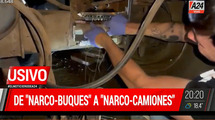 Así sacaban la droga de adentro de los barcos. (Captura)