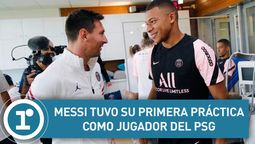 Lionel Messi tuvo su primera práctica como jugador del PSG