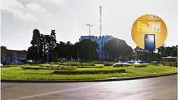 La zona del robo, en Rosario. La zona del robo, en Rosario.