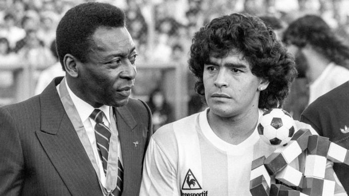 Pelé y Diego en el 82.
