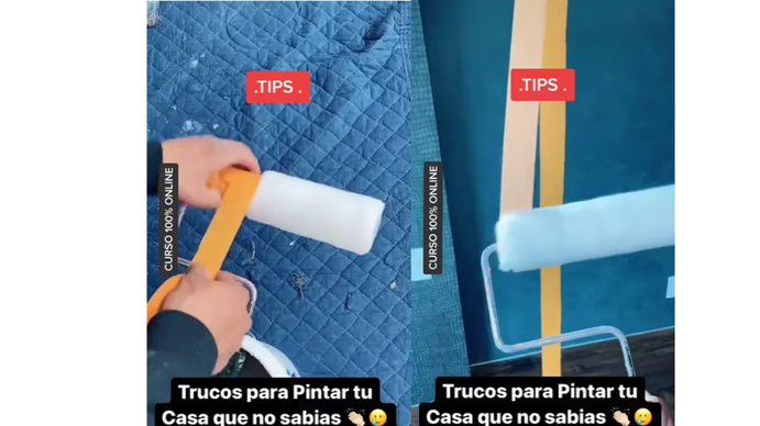 Sin pelusas: mostró el truco definitivo para pintar la casa y se volvió viral