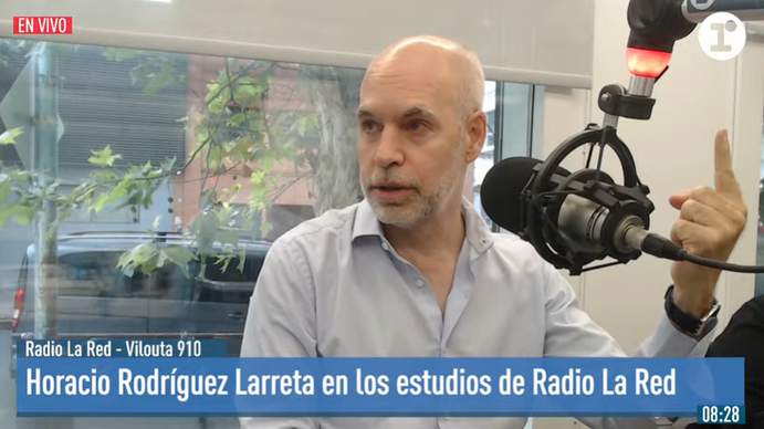 Horacio Rodríguez Larreta respaldó a Marcelo DAlessandro tras su renuncia en radio La Red (Foto: YouTube radio La Red).