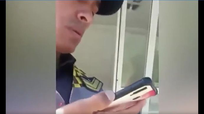 El oficial y una polémica frase. Foto: captura de Tv.&nbsp;