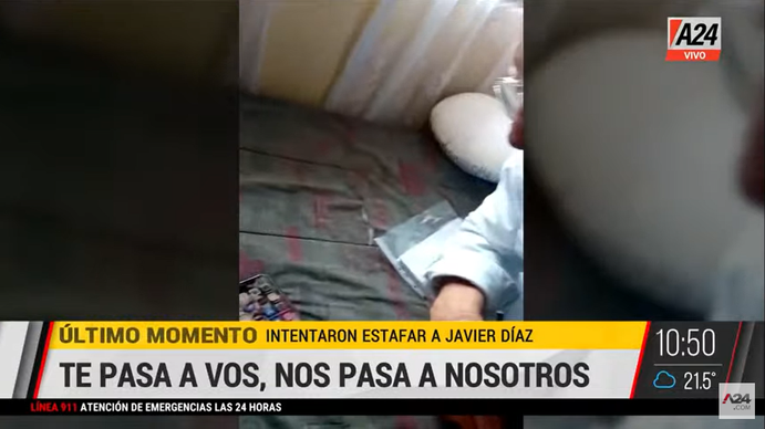 Estafas por Whatsapp: un periodista de A24 evitó que logren hackearle la cuenta desde la cárcel (Foto: captura de TV A24).