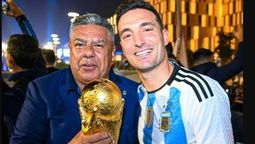 Chiqui Tapia, Lionel Scaloni y la Copa del Mundo (Foto: Prensa AFA). Chiqui Tapia, Lionel Scaloni y la Copa del Mundo (Foto: Prensa AFA).